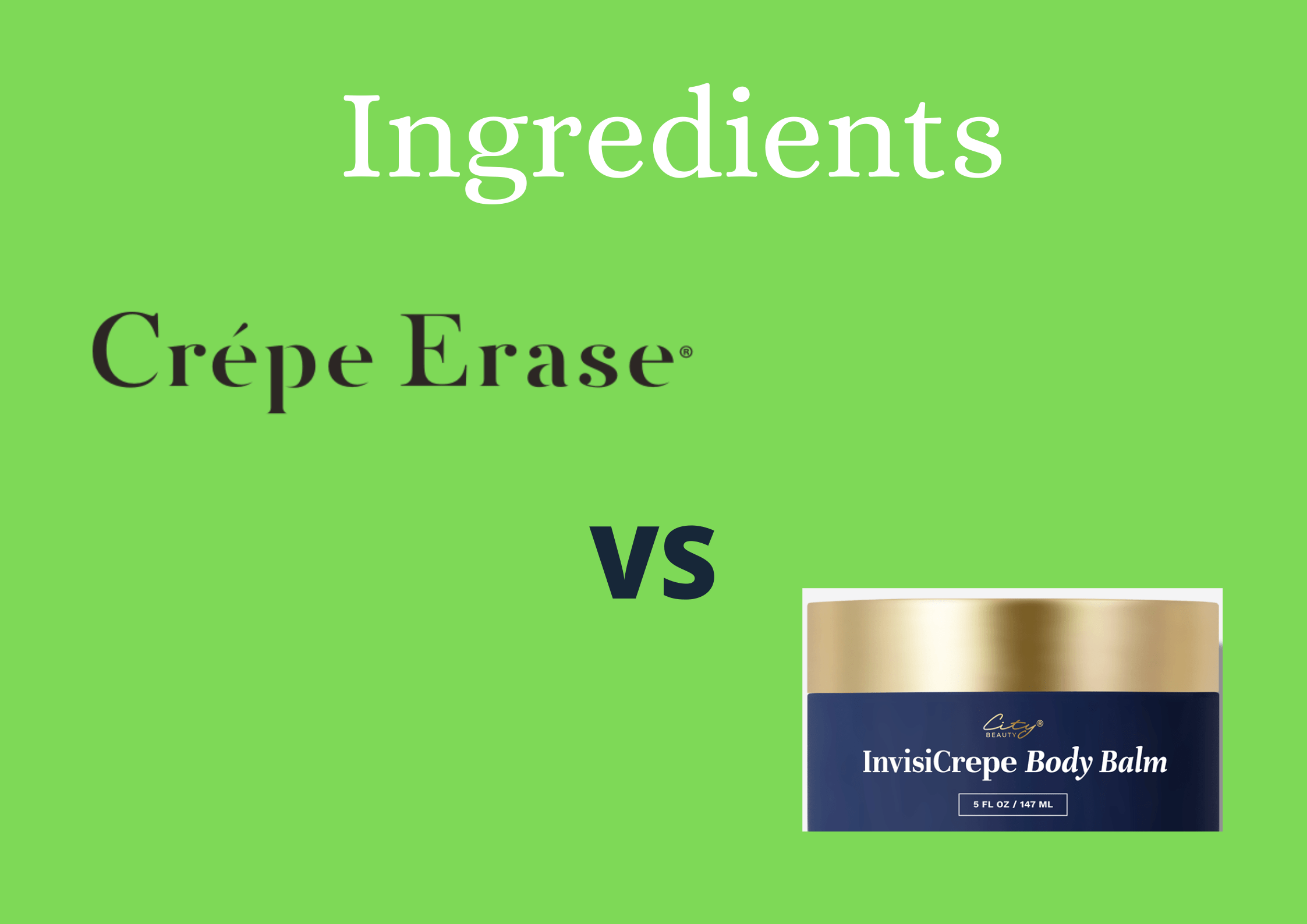crepe erase cream ingredients